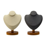 Maxbell Necklace Display Stand Decor Jewelry Bust Holder for Store Home Decor Bedroom Beige