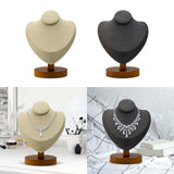 Maxbell Necklace Display Stand Decor Jewelry Bust Holder for Store Home Decor Bedroom Beige