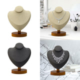 Maxbell Necklace Display Stand Decor Jewelry Bust Holder for Store Home Decor Bedroom Beige