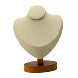 Maxbell Necklace Display Stand Decor Jewelry Bust Holder for Store Home Decor Bedroom Beige