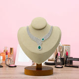 Maxbell Necklace Display Stand Decor Jewelry Bust Holder for Store Home Decor Bedroom Beige