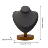 Maxbell Necklace Display Stand Decor Jewelry Bust Holder for Store Home Decor Bedroom Dark Gray