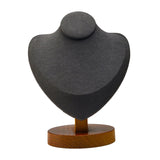 Maxbell Necklace Display Stand Decor Jewelry Bust Holder for Store Home Decor Bedroom Dark Gray