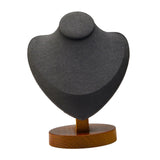 Maxbell Necklace Display Stand Decor Jewelry Bust Holder for Store Home Decor Bedroom Dark Gray