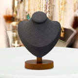 Maxbell Necklace Display Stand Decor Jewelry Bust Holder for Store Home Decor Bedroom Dark Gray