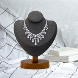 Maxbell Necklace Display Stand Decor Jewelry Bust Holder for Store Home Decor Bedroom Dark Gray