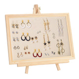 Maxbell Jewelry Organizer Display Elegant Earrings Holder for Home Tabletop Showcase Linen