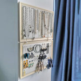 Maxbell Jewelry Organizer Display Elegant Earrings Holder for Home Tabletop Showcase Linen