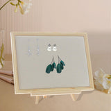 Maxbell Jewelry Organizer Display Elegant Earrings Holder for Home Tabletop Showcase Linen
