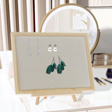 Maxbell Jewelry Organizer Display Elegant Earrings Holder for Home Tabletop Showcase Linen