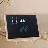 Maxbell Jewelry Organizer Display Elegant Earrings Holder for Home Tabletop Showcase Black Velvet