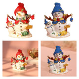 Christmas Snowman Trinket Box Enamel Hinged Jewelry Box Rings Earring Holder White