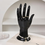 Maxbell Ring Necklace Holder Jewelry Display Holder for Tabletop Dressing Room Shops Black
