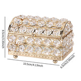 Maxbell Rings Storage Box Jewelry Trinket Box for Earrings Necklaces Mother Day Gift Gold S