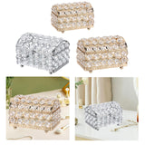 Maxbell Rings Storage Box Jewelry Trinket Box for Earrings Necklaces Mother Day Gift Gold S