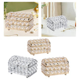 Maxbell Rings Storage Box Jewelry Trinket Box for Earrings Necklaces Mother Day Gift Gold S