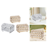 Maxbell Rings Storage Box Jewelry Trinket Box for Earrings Necklaces Mother Day Gift Gold S