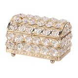 Maxbell Rings Storage Box Jewelry Trinket Box for Earrings Necklaces Mother Day Gift Gold S