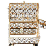 Maxbell Rings Storage Box Jewelry Trinket Box for Earrings Necklaces Mother Day Gift Gold S