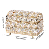 Maxbell Rings Storage Box Jewelry Trinket Box for Earrings Necklaces Mother Day Gift Gold L