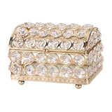 Maxbell Rings Storage Box Jewelry Trinket Box for Earrings Necklaces Mother Day Gift Gold L