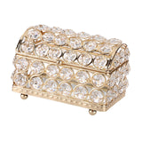 Maxbell Rings Storage Box Jewelry Trinket Box for Earrings Necklaces Mother Day Gift Gold L