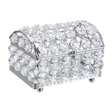 Maxbell Rings Storage Box Jewelry Trinket Box for Earrings Necklaces Mother Day Gift Silver L