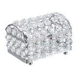 Maxbell Rings Storage Box Jewelry Trinket Box for Earrings Necklaces Mother Day Gift Silver L