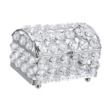 Maxbell Rings Storage Box Jewelry Trinket Box for Earrings Necklaces Mother Day Gift Silver L