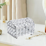 Maxbell Rings Storage Box Jewelry Trinket Box for Earrings Necklaces Mother Day Gift Silver L