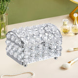 Maxbell Rings Storage Box Jewelry Trinket Box for Earrings Necklaces Mother Day Gift Silver L