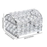 Maxbell Rings Storage Box Jewelry Trinket Box for Earrings Necklaces Mother Day Gift Silver L
