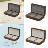 Jewelry Box Jewelry Decorative Box Treasure Box for Bracelets Rings Earrings Gray Interior