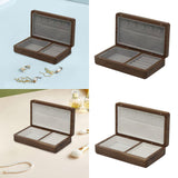 Jewelry Box Jewelry Decorative Box Treasure Box for Bracelets Rings Earrings Gray Interior