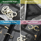 Maxbell Jewelry Storage Book Clear Earring Organizer Case for Buttons Rings Earrings