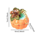 Maxbell Enameled Jewelry Box Delicate Pumpkin Trinket Box for Necklaces Rings Charms