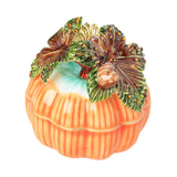 Maxbell Enameled Jewelry Box Delicate Pumpkin Trinket Box for Necklaces Rings Charms