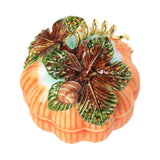 Maxbell Enameled Jewelry Box Delicate Pumpkin Trinket Box for Necklaces Rings Charms