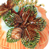 Maxbell Enameled Jewelry Box Delicate Pumpkin Trinket Box for Necklaces Rings Charms