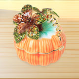 Maxbell Enameled Jewelry Box Delicate Pumpkin Trinket Box for Necklaces Rings Charms