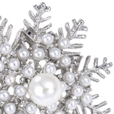 Maxbell Snowflake Brooch Pin Elegant Winter Snowflake Brooch for Dress Clothes Scarf Silver