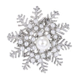 Maxbell Snowflake Brooch Pin Elegant Winter Snowflake Brooch for Dress Clothes Scarf Silver