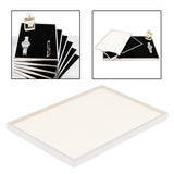 Maxbell Jewelry Tray Decorative Necklace Organizer for Jewelry Shop Photography Home Beige