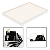 Maxbell Jewelry Tray Decorative Necklace Organizer for Jewelry Shop Photography Home Beige