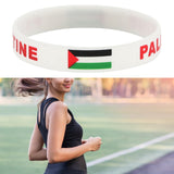 Palestine Wristband Palestinian Flag Bangle Sport Games Palestinian Bracelet White