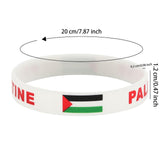 Palestine Wristband Palestinian Flag Bangle Sport Games Palestinian Bracelet White