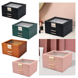 3 Layer Jewelry Box Rings Bracelets Gifts for Women Jewelry Holder Organizer Black