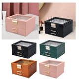 3 Layer Jewelry Box Rings Bracelets Gifts for Women Jewelry Holder Organizer Black