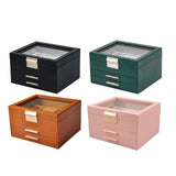 3 Layer Jewelry Box Rings Bracelets Gifts for Women Jewelry Holder Organizer Black