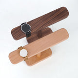 Maxbell Watch Display Stand Modern Wristwatch Rack Multifunctional Wood Watch Holder L Beech